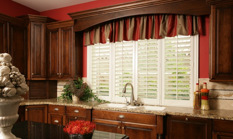 Denver kitchen shutter and cornice valance